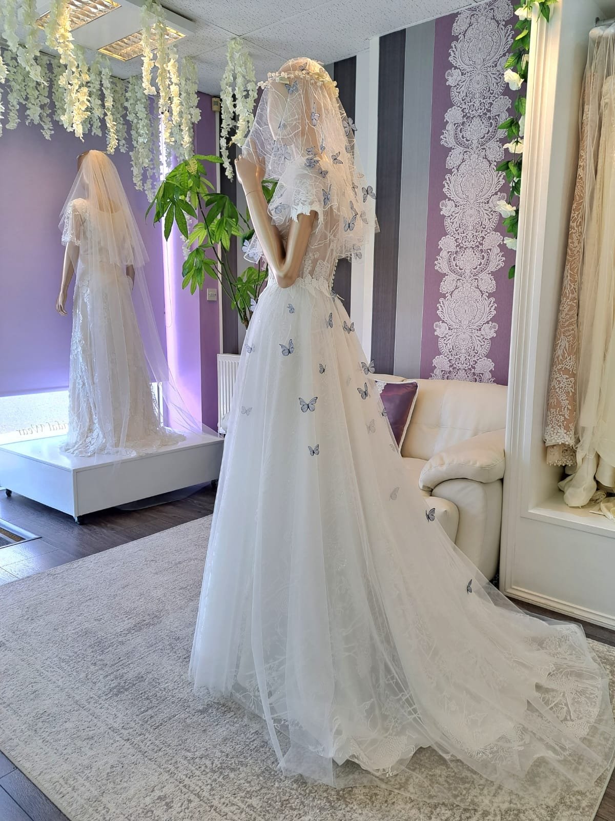 Bespoke wedding gown displayed at Samari Bridal Studio 5