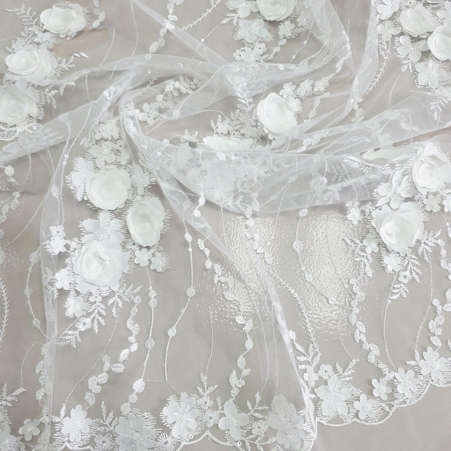 Bridal fabric and lace detail 5