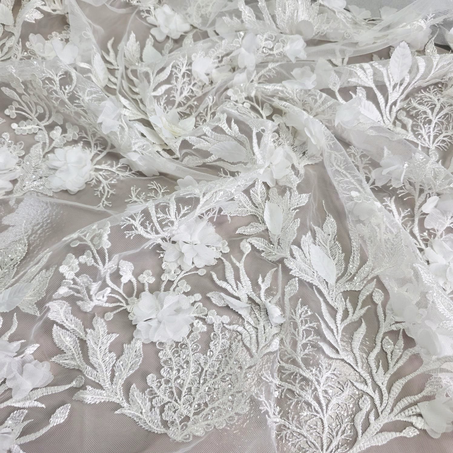 Bridal fabric and lace detail 11
