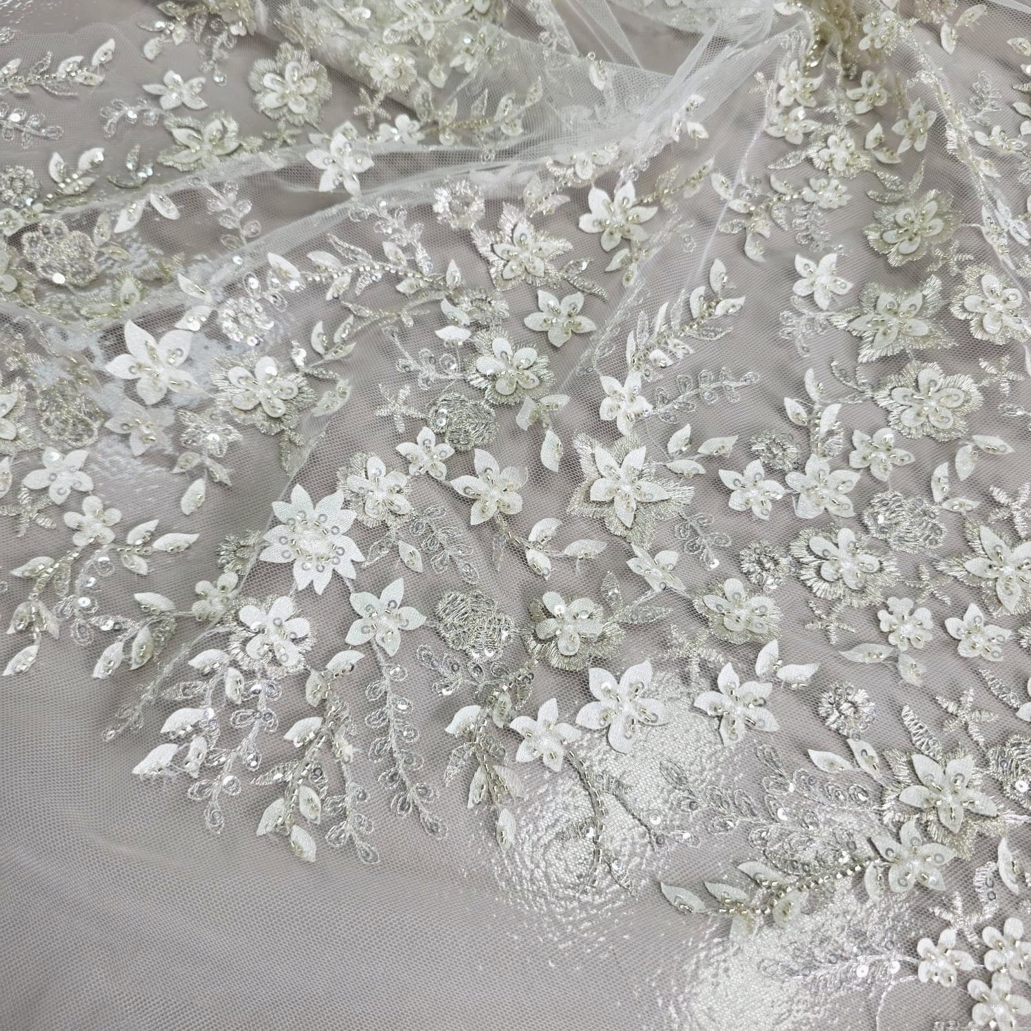 Bridal fabric and lace detail 12