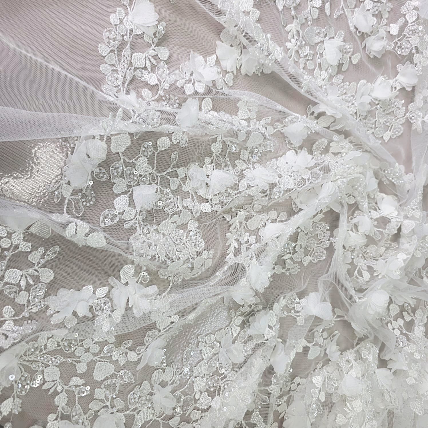 Bridal fabric and lace detail 19