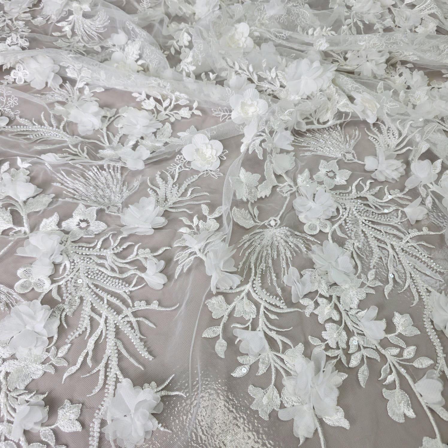 Bridal fabric and lace detail 22